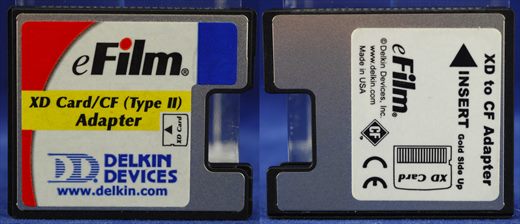 Delkin Devices XD Card-CF (type II) adapter