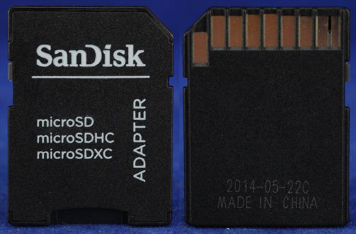 SanDisk microSD-SD adapter 2014-05-22C