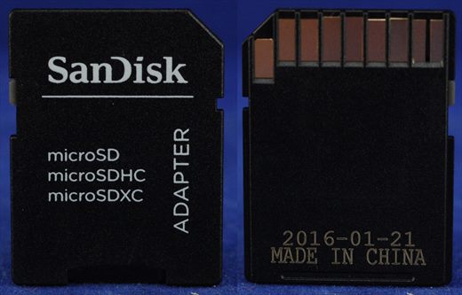 SanDisk microSD-SD adapter 2016-01-21