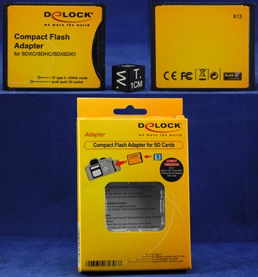 DeLock CompactFlash adapter for SD cards
