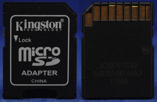 Kingstong microSD-SD adapter