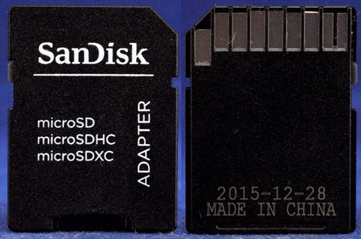 SanDisk microSD-SD adapter 2015-12-28
