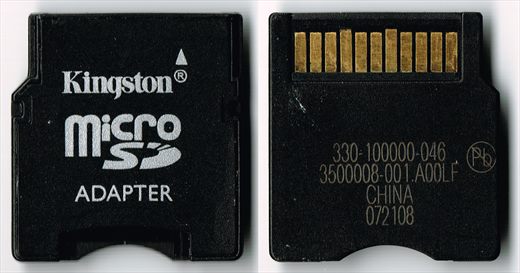 Kingston MicroSD to MiniSD adapter