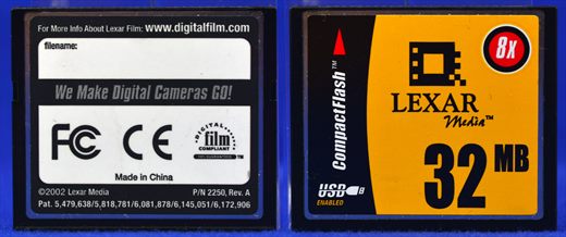 Lexar 32MB PN 2250 rev.A