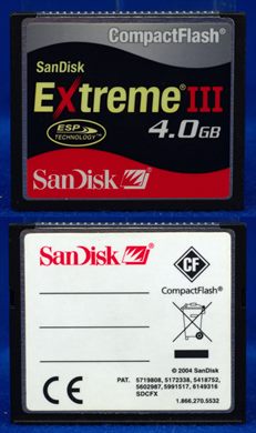 SanDisk CompactFlash Extreme III 4.0GB