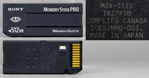 Sony MemoryStick PRO 512Mb MSX-512S