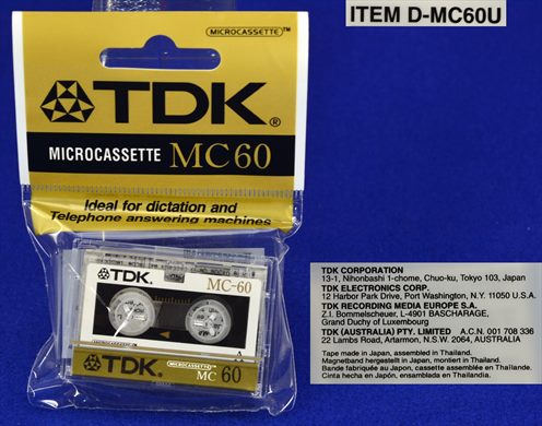 TDK Microcassette MC60 D-MC60U