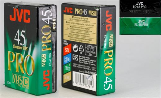 JVC PRO 45 VHSC PAL-SECAM EC-45 PRO