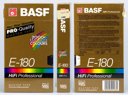BASF E-180 HiFi Professional VHS PAL-SECAM