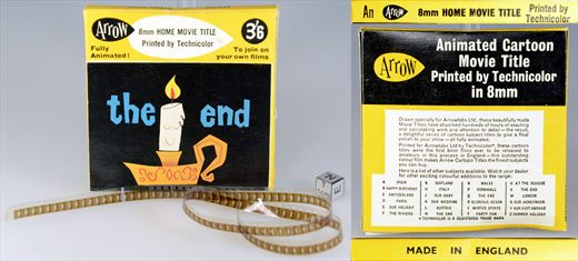 Arrow 8mm home movie title (The End)