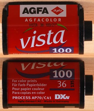 Agfa - 35mm - Agfacolor Vista - iso100-C41-DX-36exp
