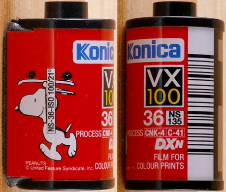 Konica - 35mm - VX NS Peanuts - iso100-C41-DX-36exp