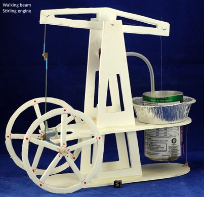 Walking beam Stirling engine