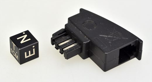 RJ11 to French type male (black)