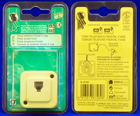 Phone socket front 6758