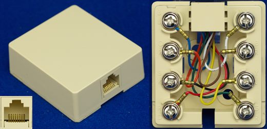 Conector RJ45 de superficie