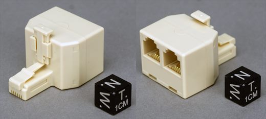 Adaptador Duplo RJ11 6P-4C 1 macho 2 femeas