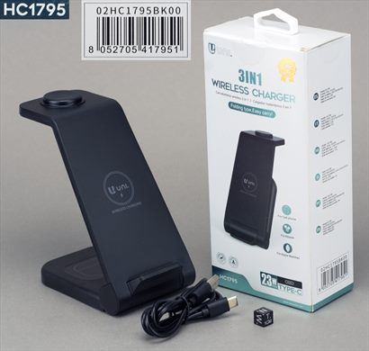 Uni HC1795 3in1 Wireless Charguer for Apple