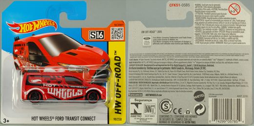 Hot Wheels Ford Transit Connect - 2015-098-CFK51 - Malasia