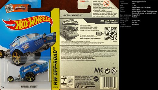 HW Poppa Wheelie - 2015-115-CFJ53 - Malasia