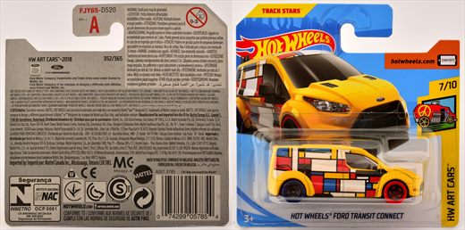 Hot Wheels Ford Transit Connect - 2018-352-FJY65 - Malasia