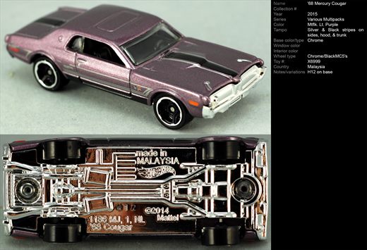 Mercury Cougar 1968 - 2015-NA-X6999 - Malasia
