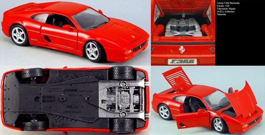 Ferrari F355 1-24 vermelho SHELL - Tailandia